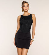 All Eyes Here Rhinestone Mesh Bodycon Mini Dress