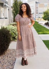 Natalie Brown Gingham Dress