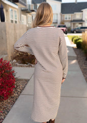 Holly Cream Stripe Dress