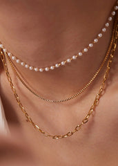 Annie 18K Pearl Chain Necklace