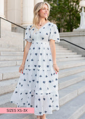Emma White Embroidered Dress