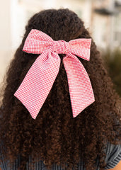Shelley Red Gingham Bow