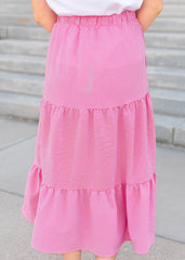 Larissa Dark Pink Gingham Skirt