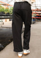 Raelyn Black Wide Leg Sweatpants