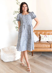 Carmen Black Embroidered Button Down Dress