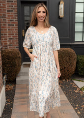 Eva Ivory Floral Dress