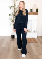 Mckenna Navy Zip Up Jacket