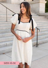 Dottie Ivory Polka Dot Dress