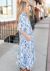 Emma Light Blue Floral Dress