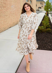 Daphne Cream Floral Dress
