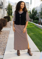 Sahana Black Knit Sweater Vest