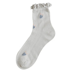 Lorelai Grey Patterned Socks