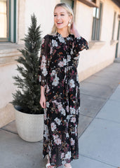 Gia Black Floral Dress