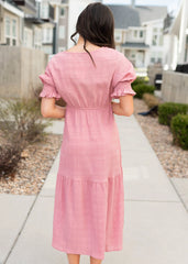 Zoey Dusty Pink Smocked Dress