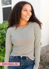 Connie Black Striped Top