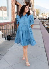 Annabel Chambray Collared Dress
