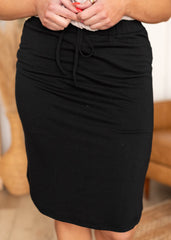 Alison Black Drawstring Skirt