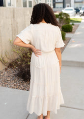 Lindsey Natural Puffed Sleeve Dress