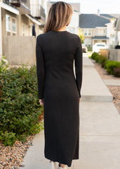 Shea Charcoal Ribbed Dress