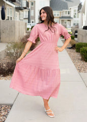 Zoey Dusty Pink Smocked Dress