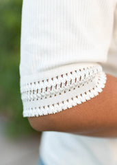 Tabitha Ivory Lace Top