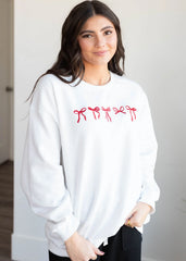 White Mini Bow Sweatshirt