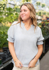 Rylie Light Blue Blouse