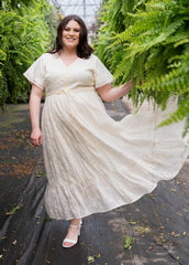 Mayla Cream Embroidered Floral Dress