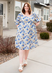 Ansley Blue Floral Dress