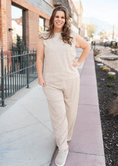 Baylee Taupe Drawstring Pants