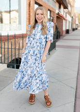 Emma Light Blue Floral Dress