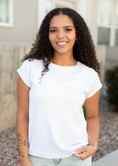Amala White Raglan Top