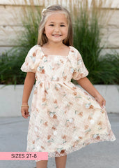 Alina Floral Lace Little Girls Dress