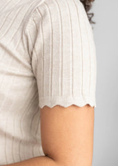 Kiah Oatmeal Buttton Top