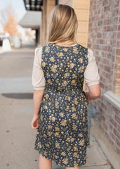 Emery Navy Floral Denim Dress