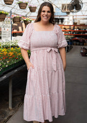 Lexie Pink Gingham Dress