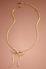 Maya 18K Chain Bow Necklace