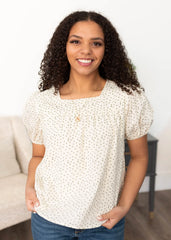 Erica Cream Floral Print Blouse