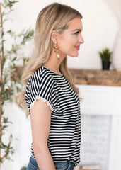 Daphne Navy Stripe Top