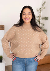 Margot Taupe Heart Sweater