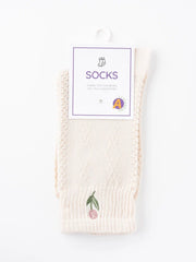 Emmy Ivory Textured Socks