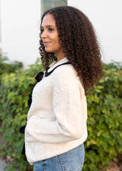 Talea Cream Bow Cardigan