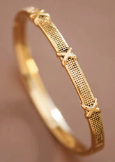 Alessia 18K Patterned Bangle Bracelet