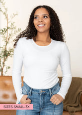 Ivy White Long Sleeve Top