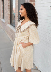 Elise Taupe Floral Dress