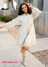 Tilley Cream Patterned Dress