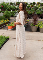 Daphne Beige Textured Dress