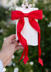 Zaria Red Double Ribbon Bow