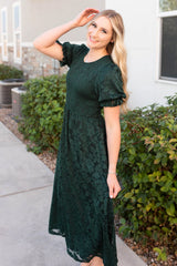 Dorothy Emerald Green Lace Dress