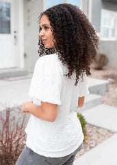 Annalie Ivory Textured Top